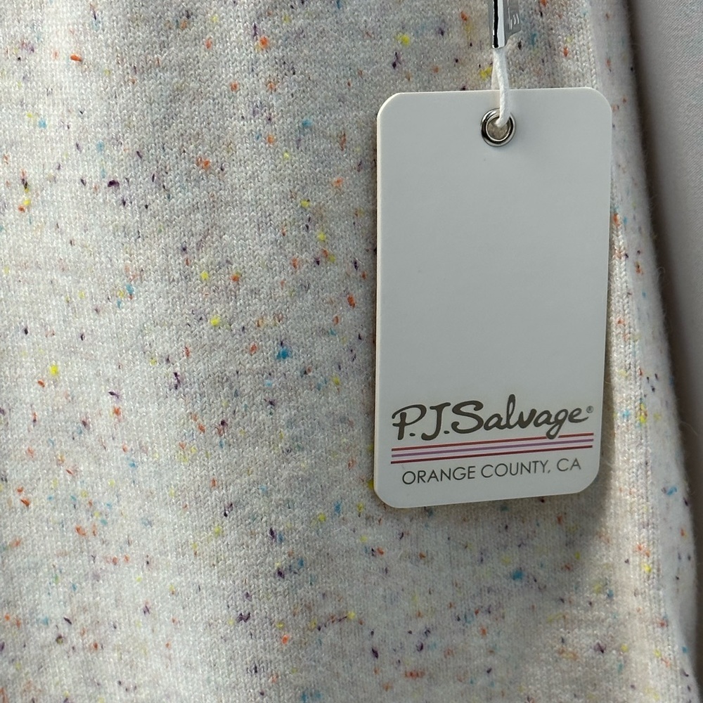 PJ Salvage Pull On Confetti Lounge Sleep Shorts RBSPS -  Ivory - Picture 3 of 7